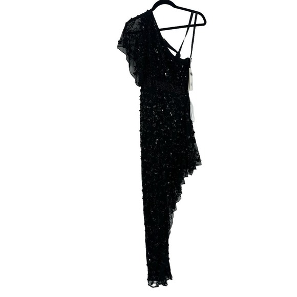 Mac Duggal Women's Black One Shoulder Embellished Gown Size 4 NWT - Picture 6 of 12